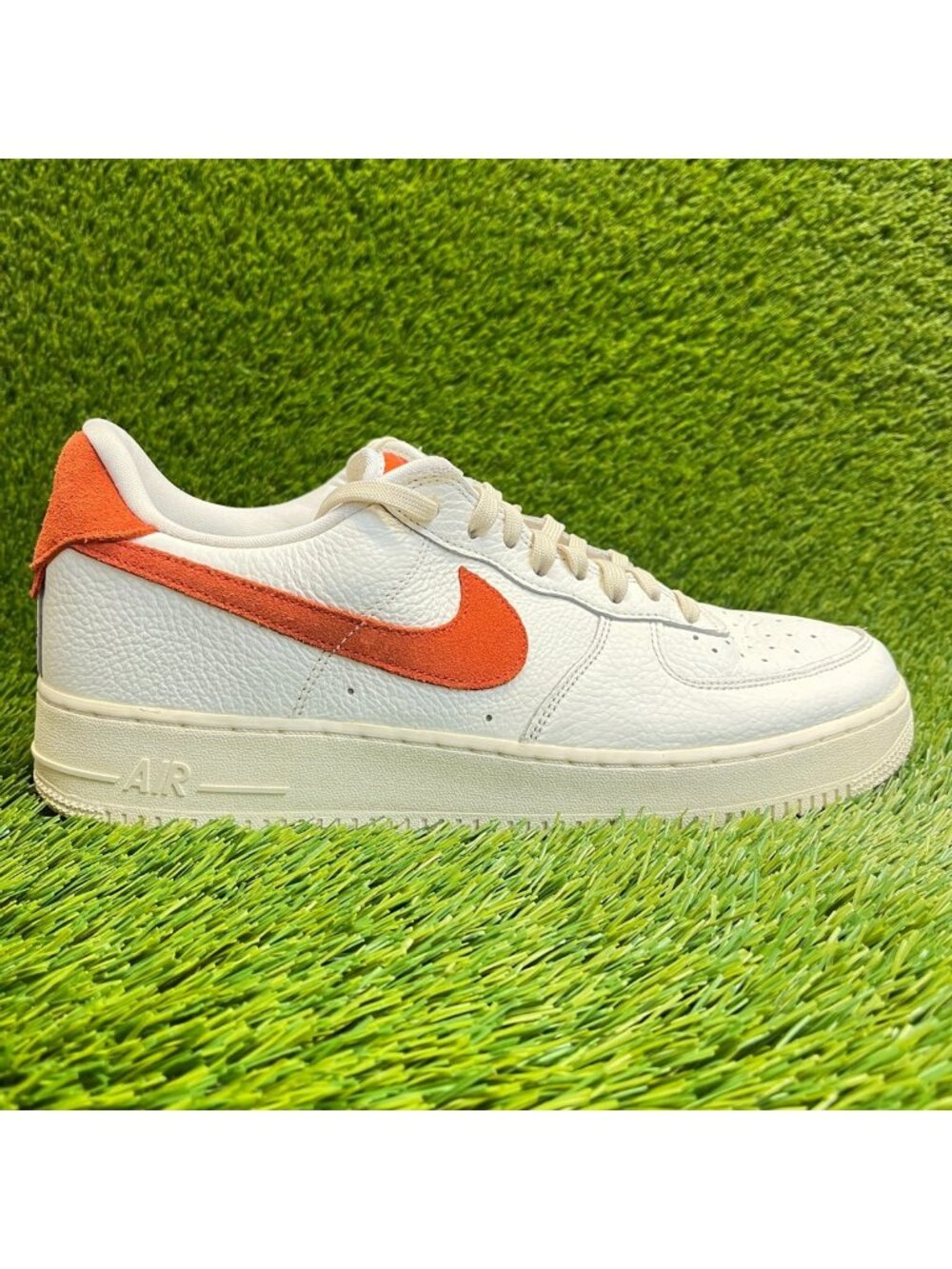 Nike Air Force 1 Low White with Orange Swoosh - Men's Shoe
